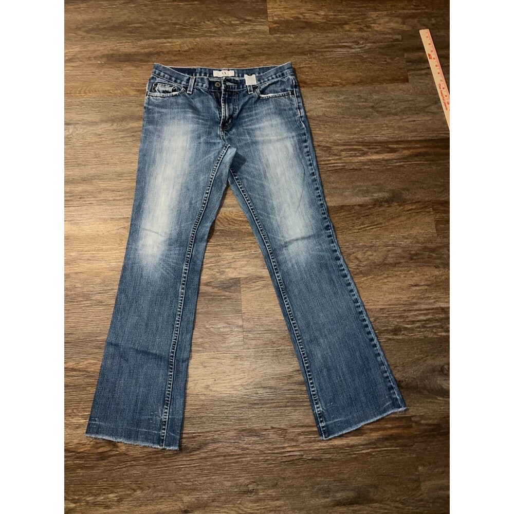2000s Y2K Armani Exchange Women’s j88 Bootcut Jeans sz 8 Exc Cond Biker Club